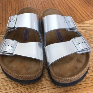 Silver Birkenstocks